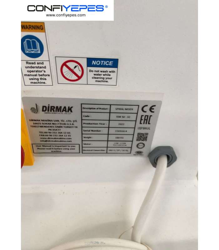 AMASADORA 50L 2V DIRMAK