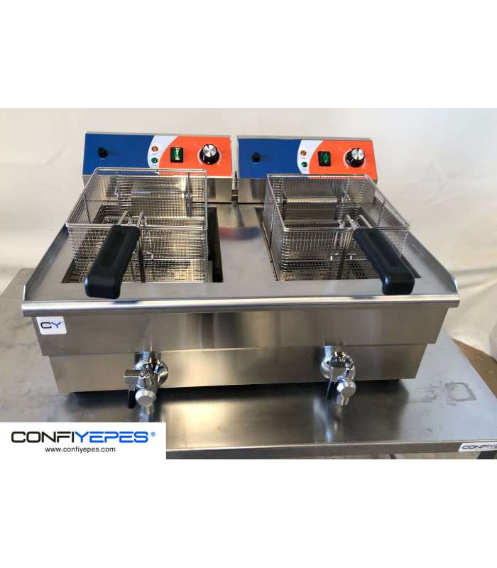 FREIDORA ELECTRICA 12+12L MONOFÁSICA