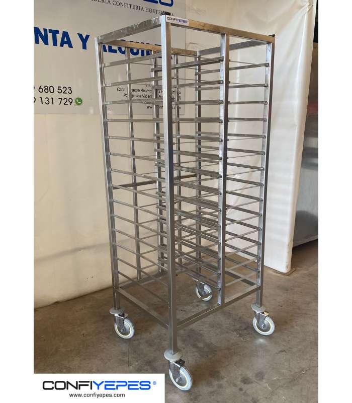 CARRO DOBLE ACERO INOX