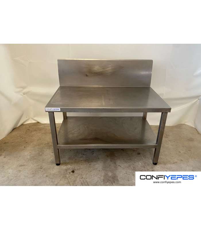 MESA ACERO 1070X690MM PLETINA ALTA