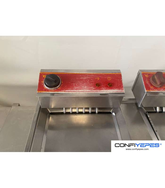 FREIDORA 10+10L CON GRIFO TRIFÁSICA