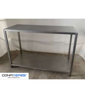 MESA CENTRAL ACERO INOX 1500X600X1000MM