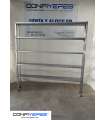 ESTANTERIA 5 BALDAS ACERO INOX