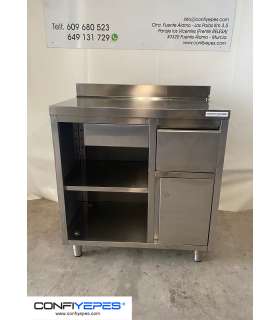 MUEBLE CAFETERO 1M ACERO INOX