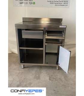 MUEBLE CAFETERO 1M ACERO INOX