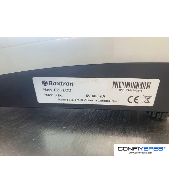 BALANZA HASTA 6KG BAXTRAN