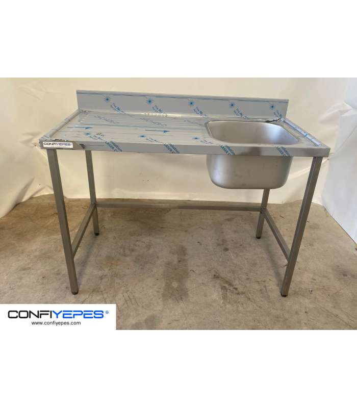 FREGADOR SENO DCHO ACERO INOX 1200X600MM