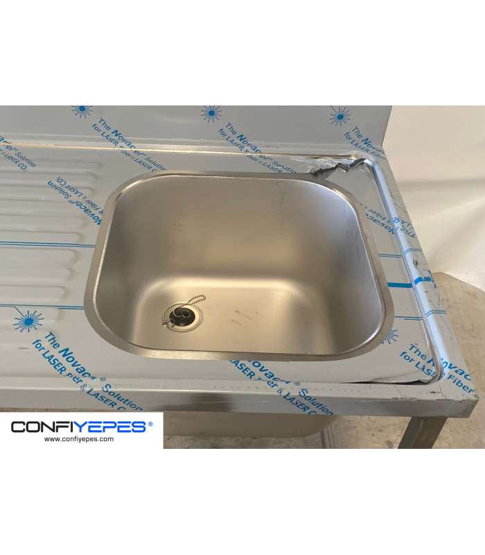FREGADOR SENO DCHO ACERO INOX 1200X600MM