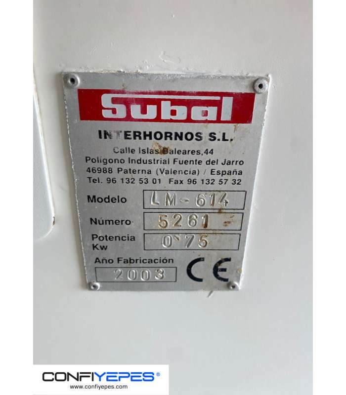 LAMINADORA DE MASAS SUBAL