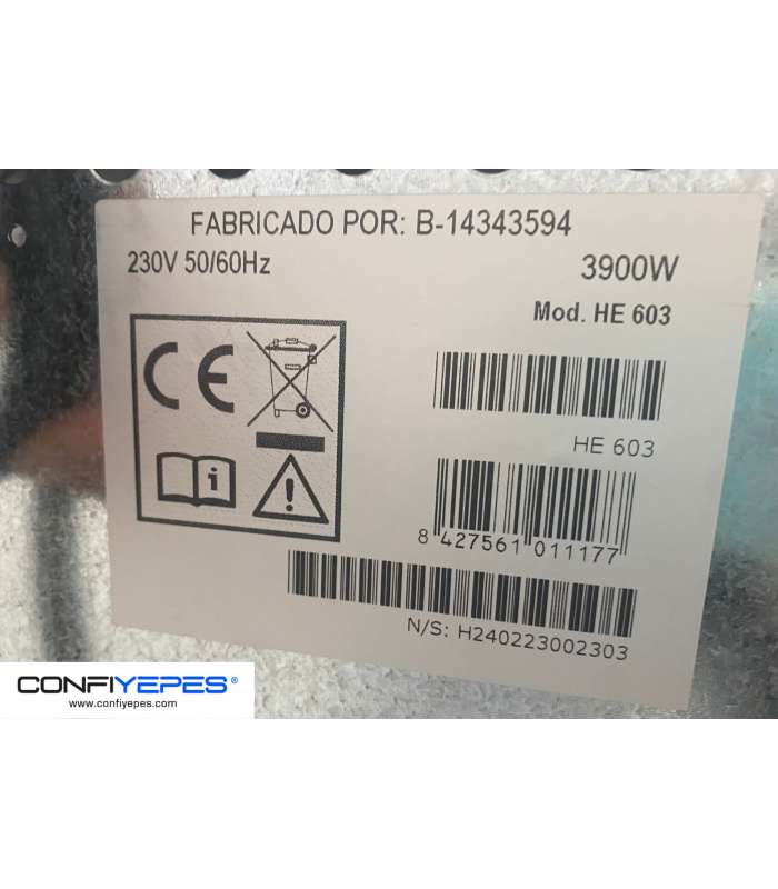 HORNO 3 BANDEJAS 60X40CM INFRICO