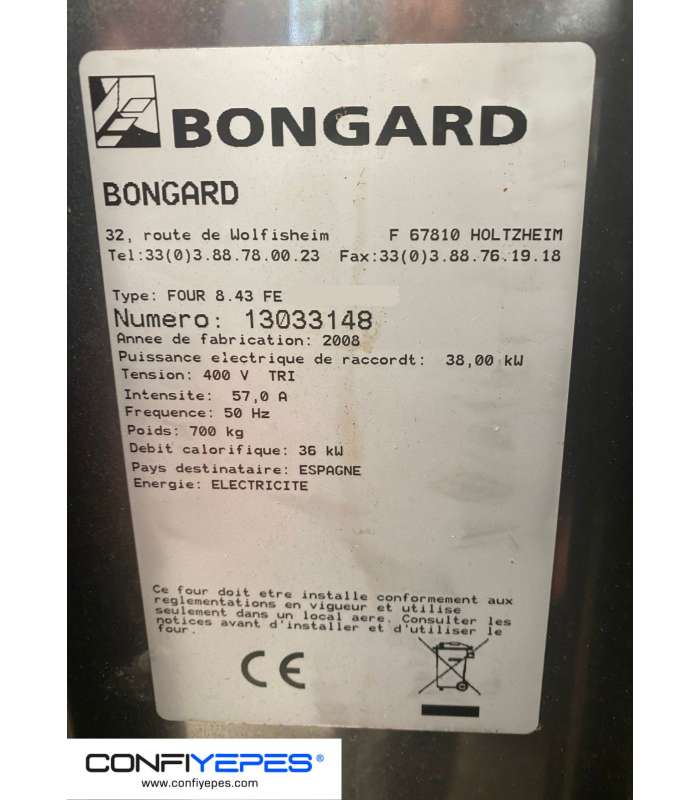 HORNO DE CARRO ESTÁTICO BONGARD