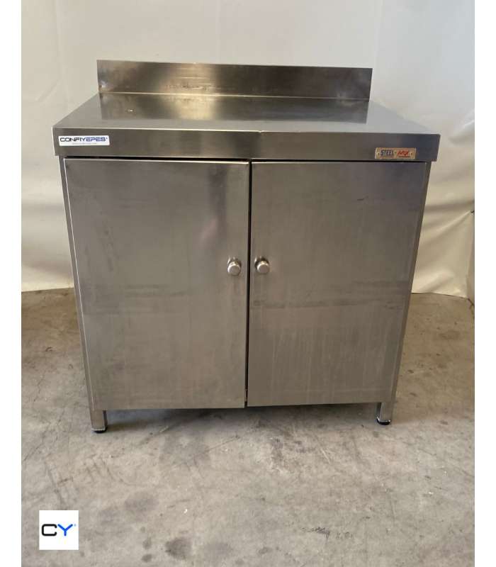 MESA MURAL CON LLANDERO ACERO INOX