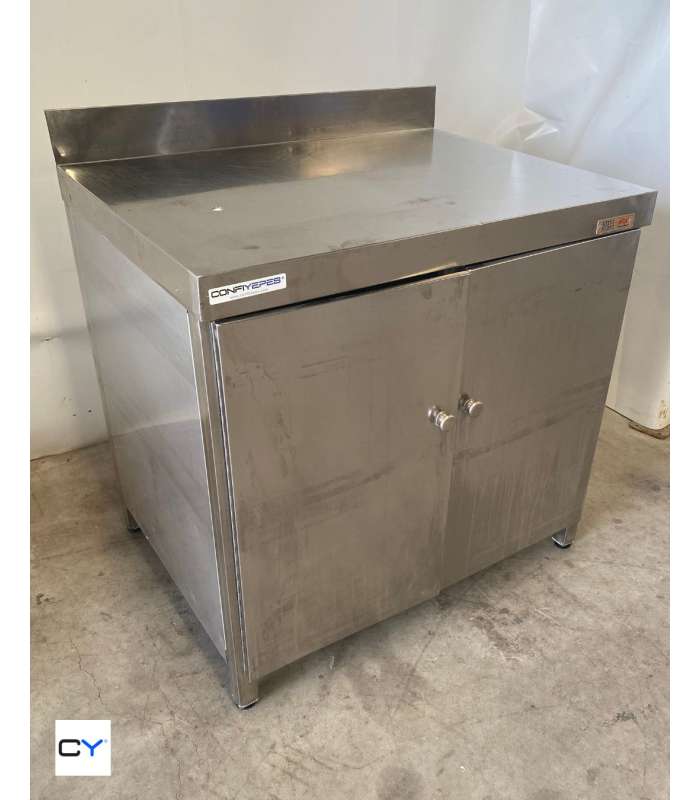 MESA MURAL CON LLANDERO ACERO INOX