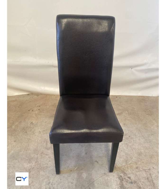 SILLA EFECTO CUERO OSCURA