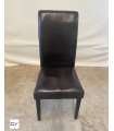 SILLA EFECTO CUERO OSCURA