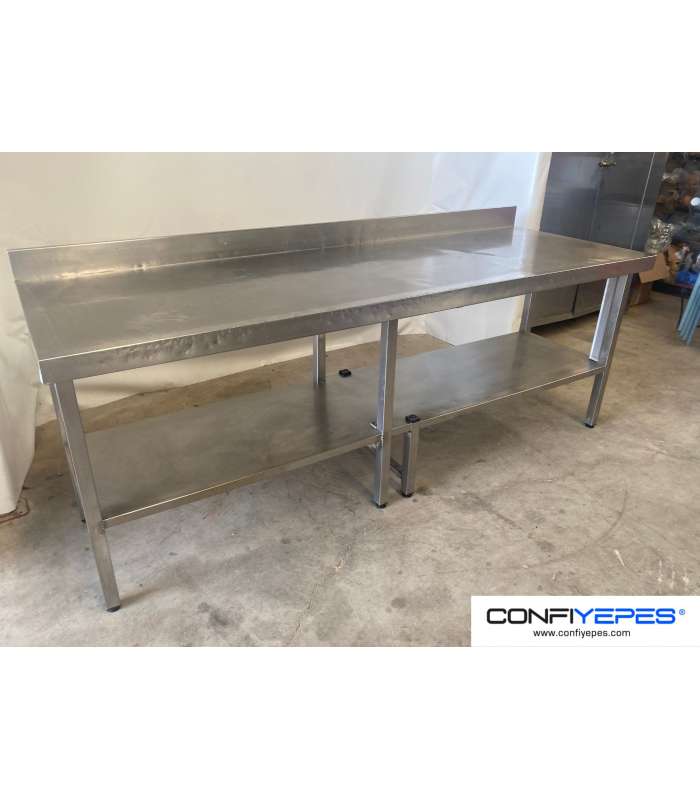 MESA MURAL 2300X800MM CON BALDA INFERIOR