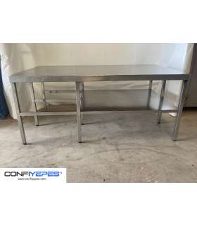 MESA CENTRAL ACERO INOX 2000X1200MM