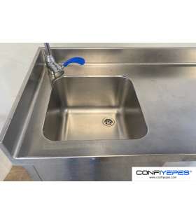 FREGADOR ACERO INOX CON BALDA