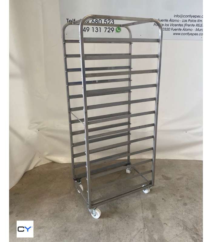 CARRO ACERO INOX 12 GUÍAS