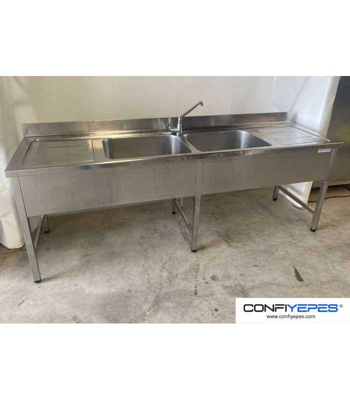FREGADOR DOBLE CON ESCURRIDOR