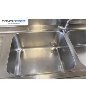 FREGADOR DOBLE CON ESCURRIDOR