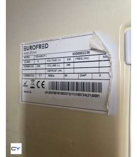 EXPOSITOR VERTICAL PUERTA DE CRISTAL EUROFRED