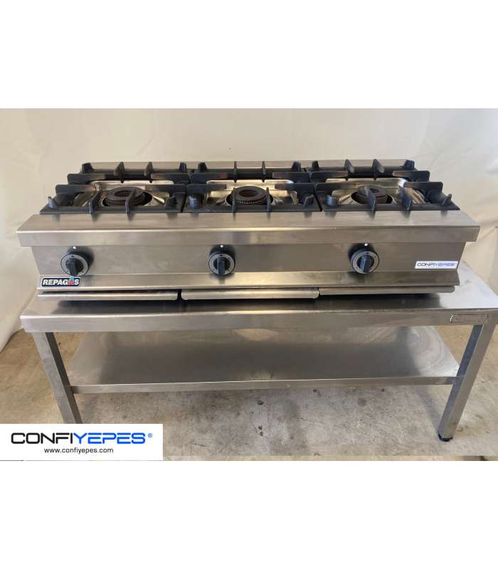 COCINA SOBREMESA TRES FUEGOS REPAGAS