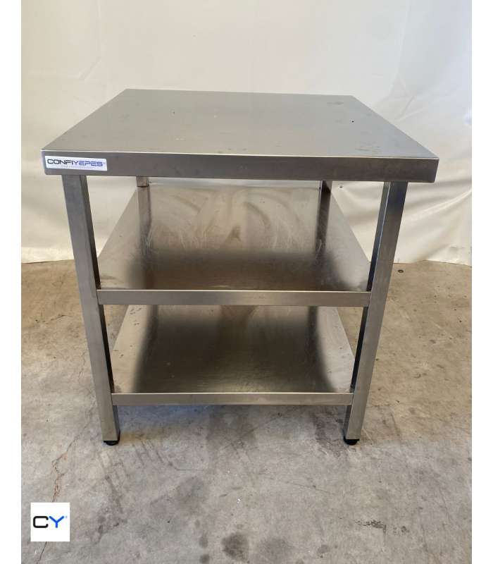MESA CENTRAL DOS ESTANTES 850X800X850MM