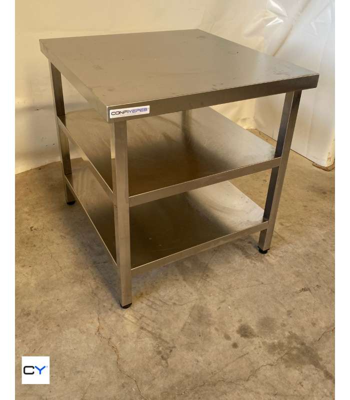 MESA CENTRAL DOS ESTANTES 850X800X850MM