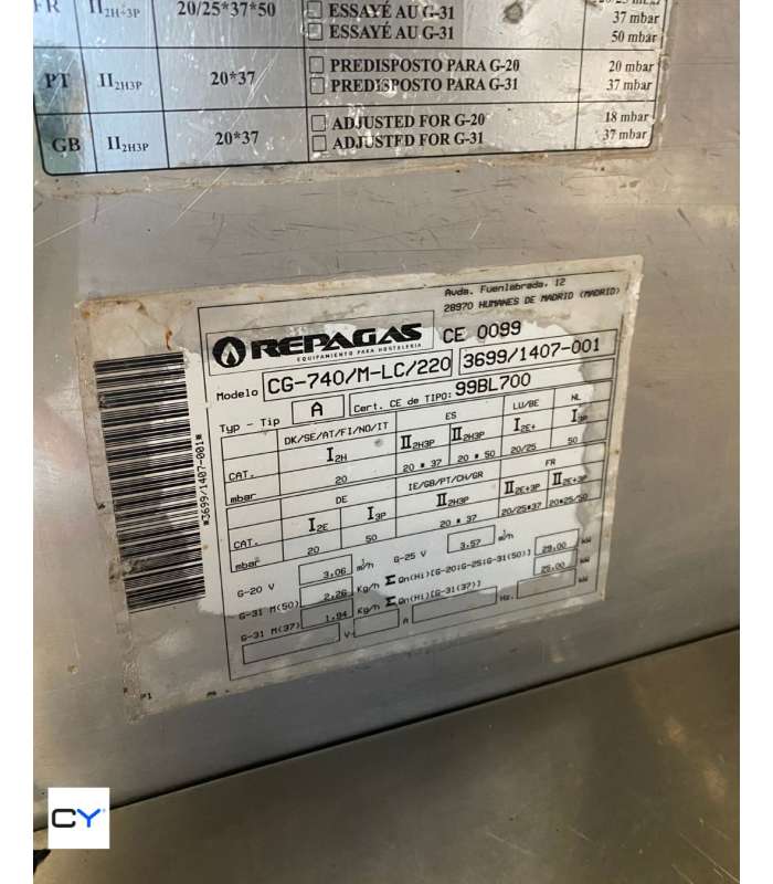 COCINA 4 QUEMADORES GAS NATURAL