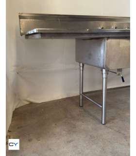 FREGADOR TRES SENOS ACERO INOX