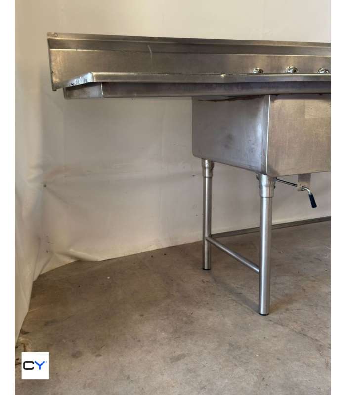 FREGADOR TRES SENOS ACERO INOX