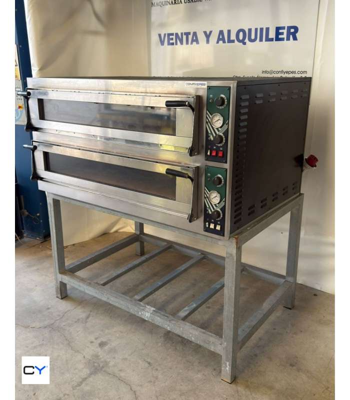 HORNO ELÉCTRICO PIZZA 6+6 HOSTEK + SOPORTE