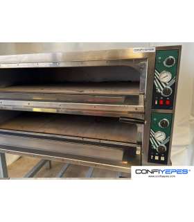 HORNO ELÉCTRICO PIZZA 6+6 HOSTEK + SOPORTE