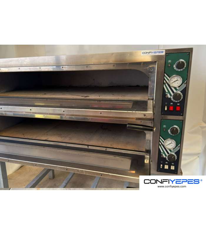 HORNO ELÉCTRICO PIZZA 6+6 HOSTEK + SOPORTE