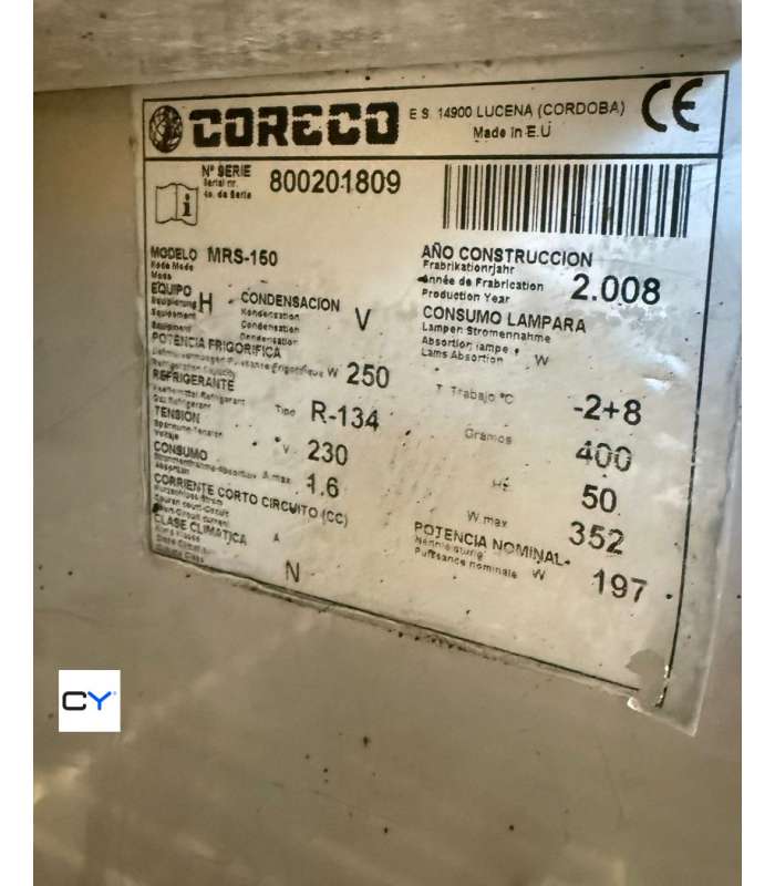 MESA MURAL REFRIGERADA CORECO MRS-150