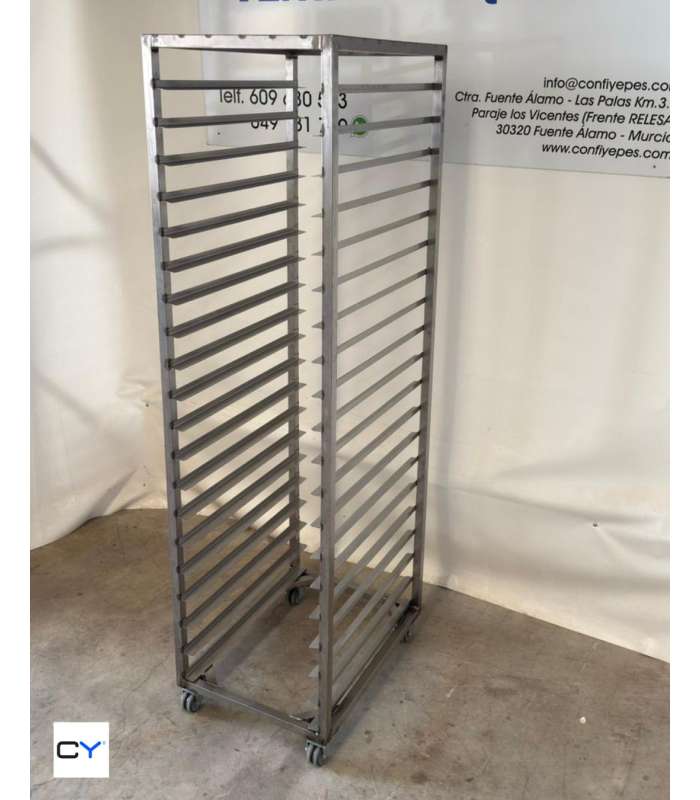 CARRO LLANDERO ACERO INOX 20 GUÍAS