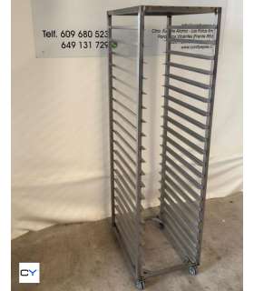 CARRO LLANDERO ACERO INOX 20 GUÍAS