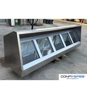 CAMPANA ACERO INOX + FILTROS 3000X900X650MM