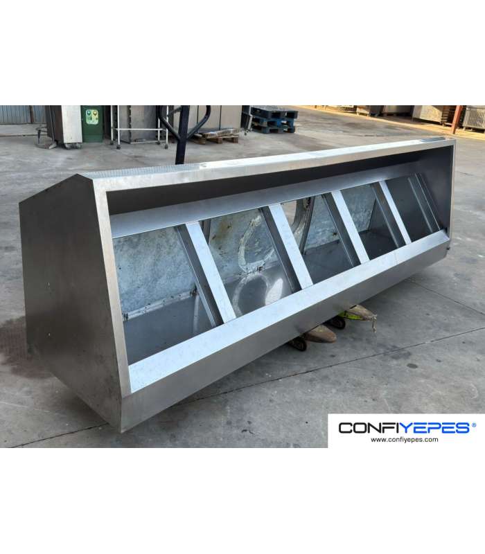 CAMPANA ACERO INOX + FILTROS 3000X900X650MM
