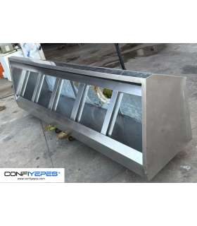 CAMPANA ACERO INOX + FILTROS 3000X900X650MM