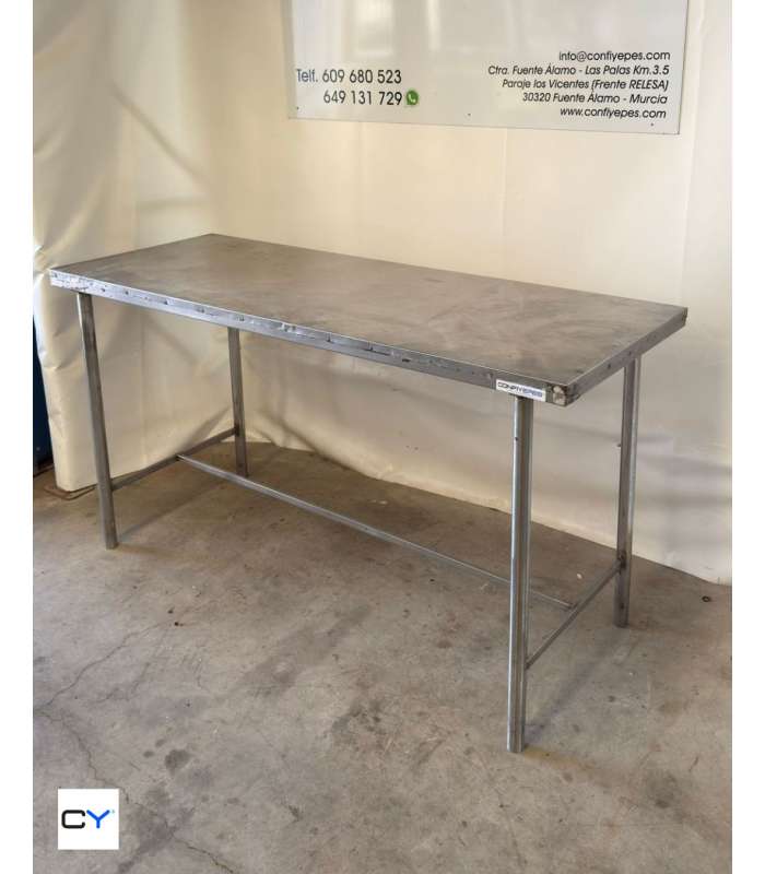 MESA CENTRAL 1860X700X980MM ACERO INOX