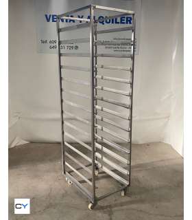 CARRO ACERO INOX 14 GUÍAS DISTANCIA 11,5CM