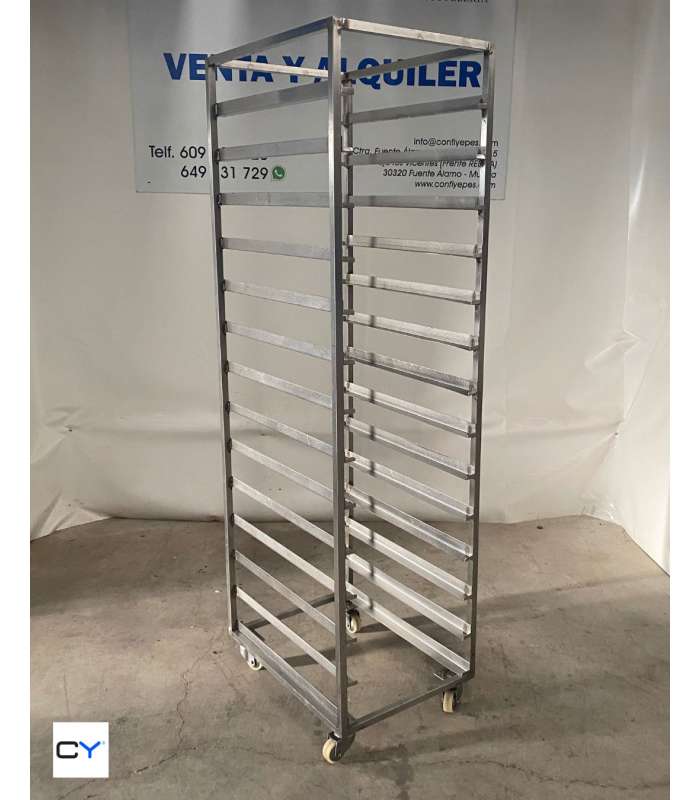 CARRO ACERO INOX 14 GUÍAS DISTANCIA 11,5CM