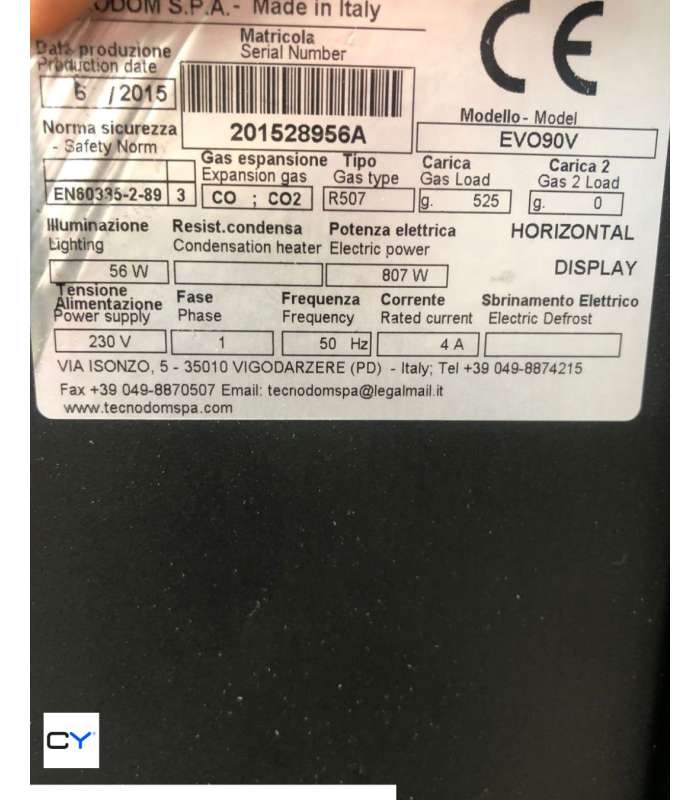 VITRINA EXPOSITORA CALIENTE EVO90V