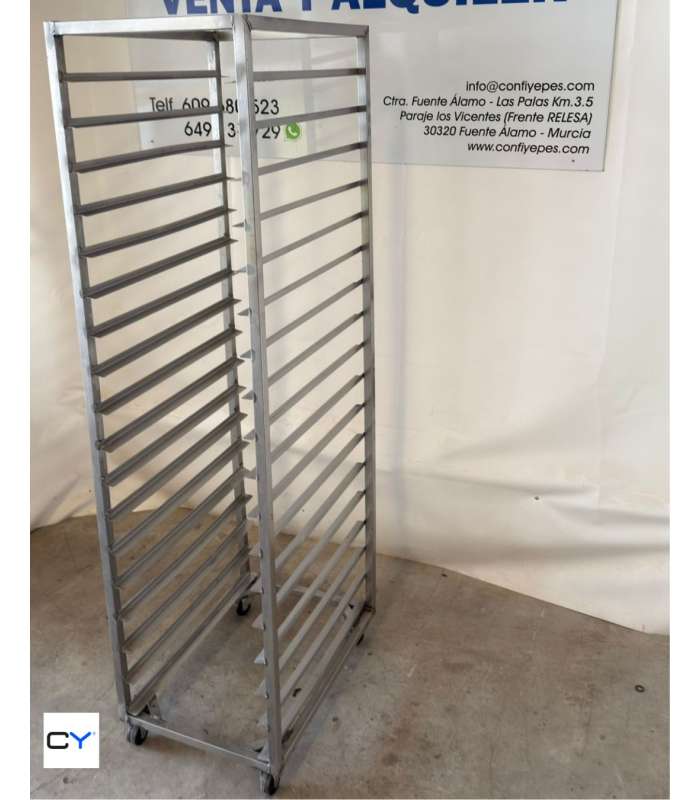 CARRO ACERO INOX 18 GUÍAS