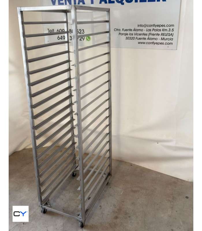 CARRO ACERO INOX 18 GUÍAS