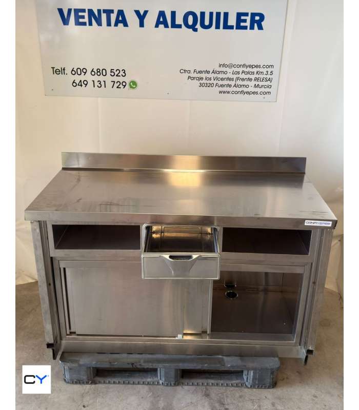 MESA MURAL CON PUERTAS CORREDERAS