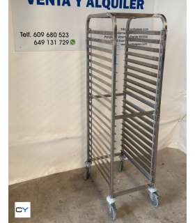 CARRO ACERO INOX 20 GUÍAS DISTANCIA 7CM