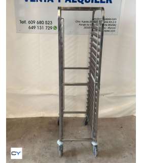 CARRO ACERO INOX 20 GUÍAS DISTANCIA 7CM